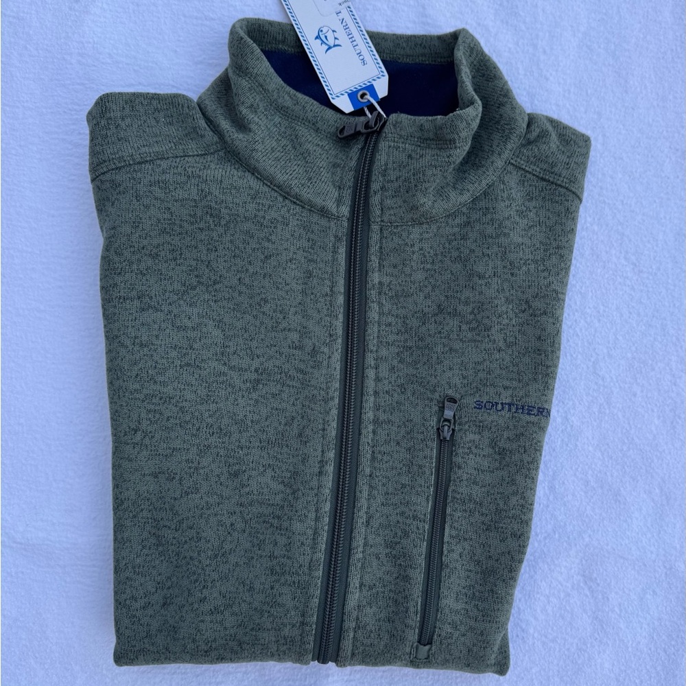 NWT Southern Tide Men’s Green Full-Zip Vest S